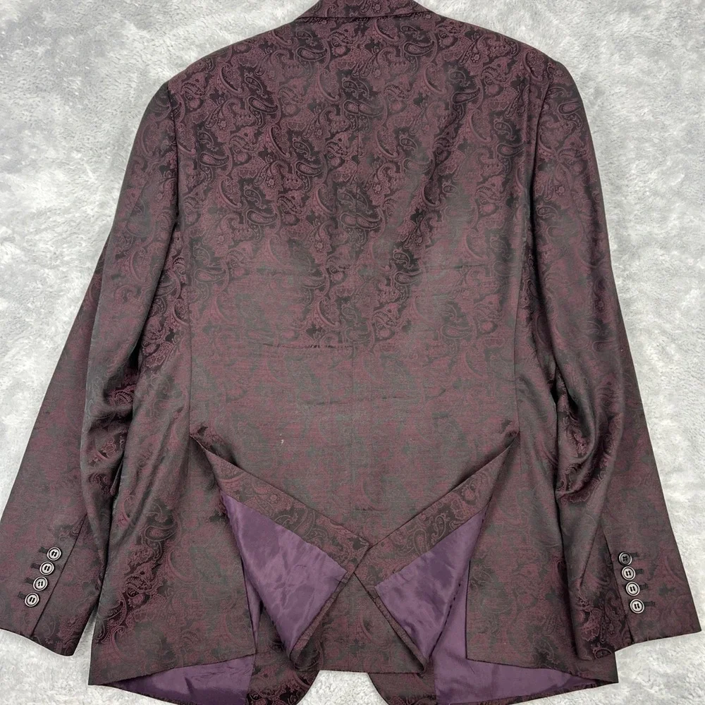Raphael Wardrobe Design Dinner‎ Jacket Jacquard Paisley 40R Hand Tailored